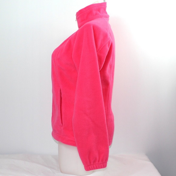 Women's Pink Columbia Fleece Full Zip Jacket Sz L - Picture 2 of 8